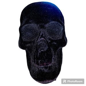 Black Velvet ceramic Skull